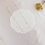 シンプルパールのマスクチェーン メガネストラップ 2way