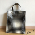 ラミネートトート ギンガムチェック (ブラック)