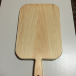 桧1枚物、取っ手付きまな板、丸