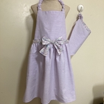 ・:*子供エプロン&三角巾。.:*☆130〜150サイズ☆ラベンダー