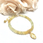 「ヘリオドール(ゴールデンベリル)」のグラデーションブレスレット