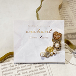 レトロ イヤーカフ ピンクハート