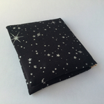 キラキラ星のサニタリーケース ブラック×シルバー
