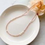 *トライアングルビーズネックレス˚✧ピンク