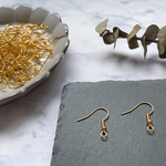 ◆︎送料無料◆︎ 200pac✿︎ニッケルフリー 玉付きフックピアス ゴールド シルバー