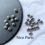 10pac✿︎10mm ハート チャーム シルバー カン付き