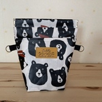 ワンコのマナーポーチ★クマさん柄白