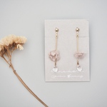 あさつゆとお花 イヤリング・ピアス / モーブピンク