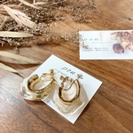 クリア【イヤリング】 (不規則/ニュアンス)