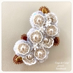 ビーズ刺繍ブローチ 〜Coup de Coeur 〜 Floating Flower