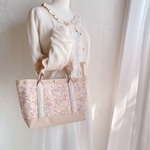 ハンドルが主役のフリルトートバッグ【マシコット×ベッツィ・ストロベリーチーズティ】リバティトート 8号帆布トート リバティ