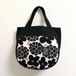 プクまる両ポケット (黒&フラワー)