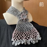 和ちゃん手編み☆ネックストール(グレー)