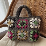 【送料無料】グラニースクエアのバッグ 手編みバッグ 毛糸バッグ モチーフバッグ