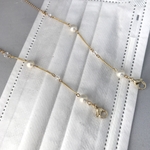 シルキーパールとスワロフスキークリスタル野マスクチェーン