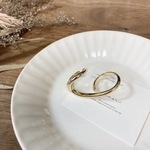 (再)2連デザインリング【ゴールド】