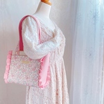 フリルが引き立つペールカラーのトートバッグ〜サイドフリルトート〜【スイトピー×ダウンシャーヒル】オーダー制作