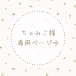 ちゃみこ様専用ページ𓂃𓈒𓏸