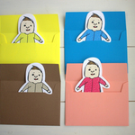 色指定OK!赤ちゃんグリーティングカード4色セット