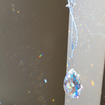 spiral swarovski suncatcher  スワロフスキーサンキャッチャー螺旋 ライトサファイア