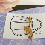 ネコチャーム10☆ブラウン☆マスクチャーム☆プチギフト☆