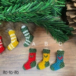 ハート靴下のブローチ☆C