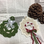 毛糸のクリスマスリースA☆グリーン