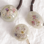 《10%OFF♡︎》数量限定!アリッサムとかすみ草たっぷりヘアゴム(くすみグリーン)