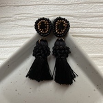 BLACKビーズMIX×タッセル