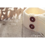 ウッドボタンマフラー🧣アイボリー