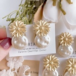 ♢flowermatte pearlピアス/サージカルステンレス♢ サージカルステンレス/シリコンカバー