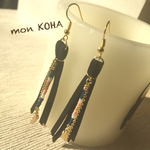 フリンジ&ビーズピアス