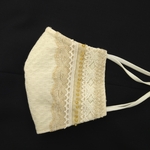 レース ベージュゴールドのマスク