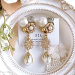 ♢antique flowerpearlピアス/イヤリング♢ サージカルステンレス/ シリコンカバー