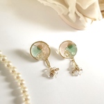 【シンプル ピアス】 オフィスにも「シンプルな丸い レジン ピアス」イヤリング 結婚式 発表会