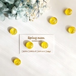 【再販】一粒ガラスのピアス・イヤリング〜ミモザ〜