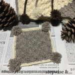 四角いボンボンコースター*グレー