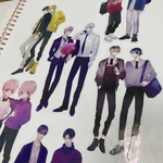 シール【二頭馬】6枚