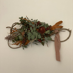 【送料無料】ドライフラワー 横長スワッグ リース