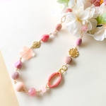 ピンク♡ロングネックレス