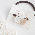 ナチュラルカラーのおはなヘアゴム𖧷