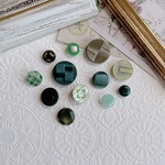 12pcs 13-27mm ヴィンテージボタン