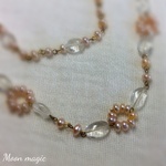 贅沢パール&水晶の ネックレス