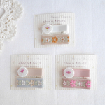 パールが可愛い♡︎ベビー用ヘアクリップ𖧷2個セット