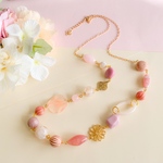 ピンク♡ロングネックレス