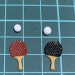ミニチュア卓球ラケットセット