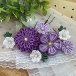 つまみ細工髪飾り