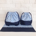 【専用】ランチセット✩.*˚ブルー車柄🚗3点セット