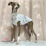 【イタグレ用犬服】花柄がとっても可愛い♡スポーティーフラワータンクトップ♡