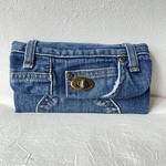 ♡new♡シンプルな長財布♡デニムリメイク♡パッチワーク